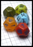 Dice : Dice - 12D - Q Workshop Elven Test colors - Gen Con Aug 2016